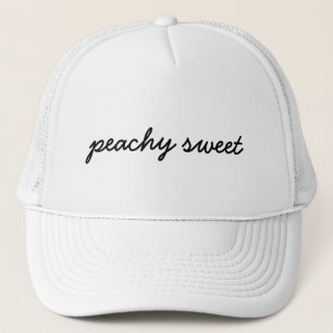 Just Peachy Cute Minimalist Fun Quote Design Trucker Hat