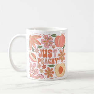 Just Peachy Floral Design Coffee Mug
