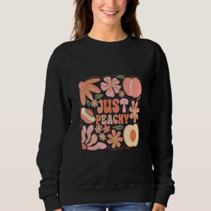 Just Peachy Floral Design Sweatshirt