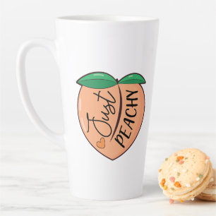 Just Peachy Funny Latte Mug