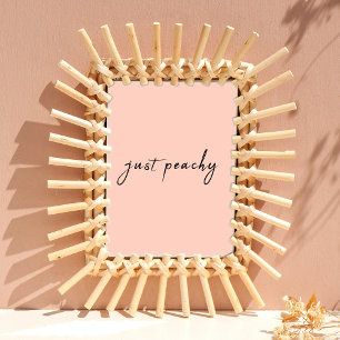 Just Peachy   Modern Minimalist Cute Script Poster