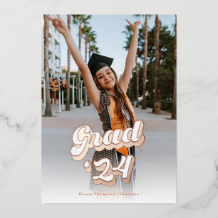 Just Peachy Rose Gold Grad Announcement