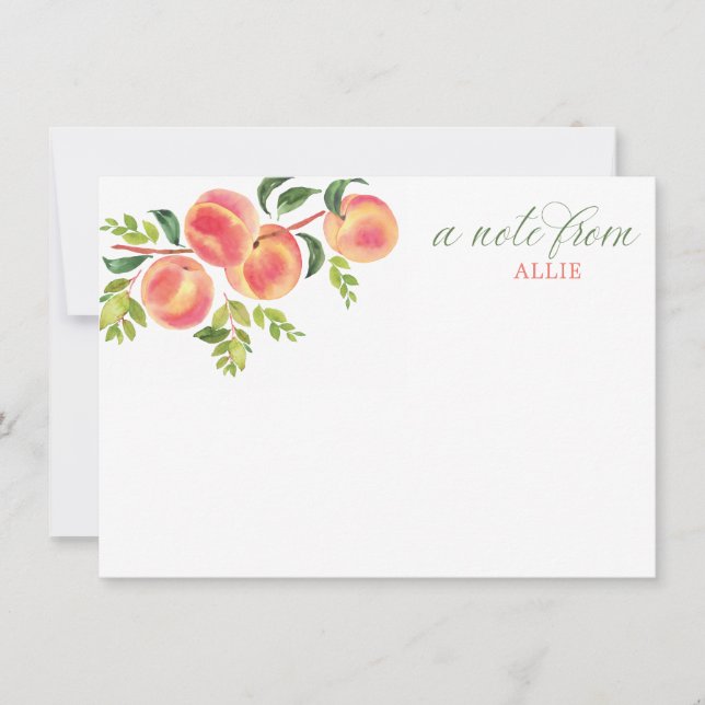 Just Peachy Social Stationery Invitation (Front)