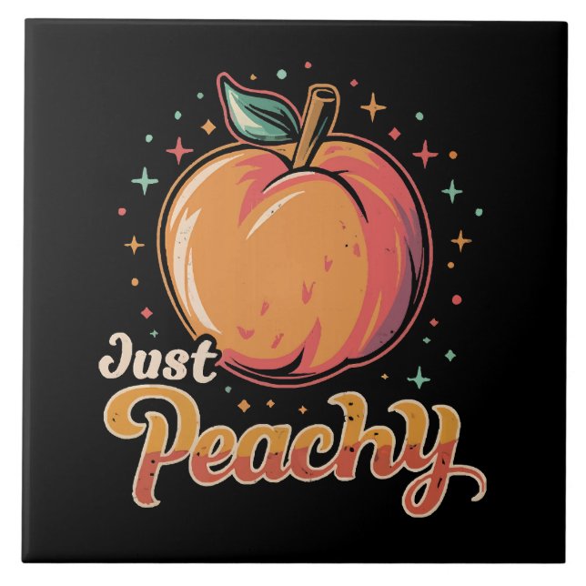 Just peachy! tile (Front)