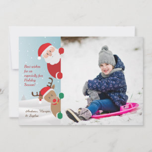 Just Peeking Holiday Photo Card