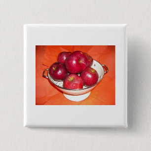Just Picked Apples 15 Cm Square Badge
