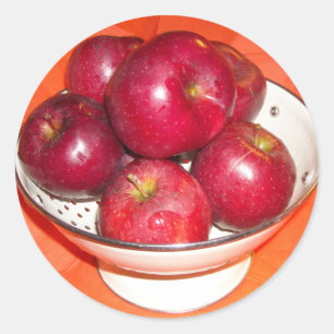 Just Picked Apples Classic Round Sticker