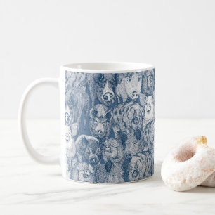 just pigs cobalt denim coffee mug