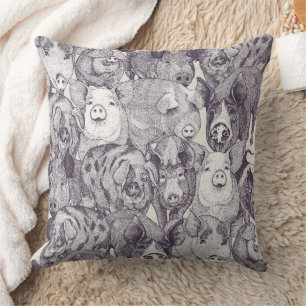 just pigs mulberry strong white cushion