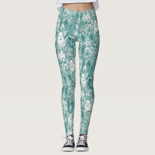 just pigs viridian turquoise leggings