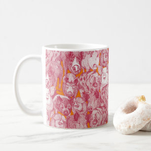 just pigs viva magenta satsuma coffee mug