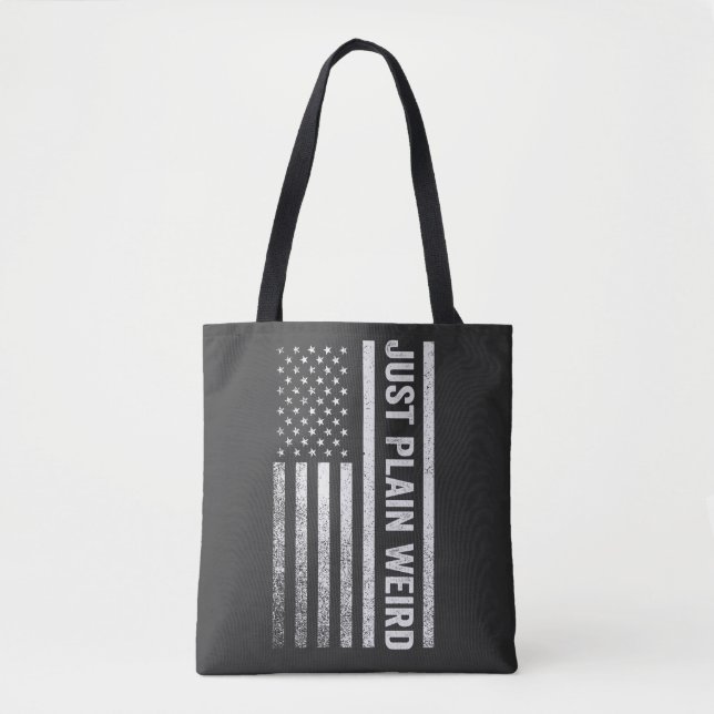 Just Plain Weird American Flag Election Kamala  Tote Bag (Front)