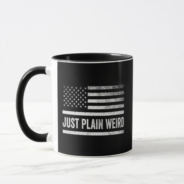 Just Plain Weird American Flag Election  Mug (Left)