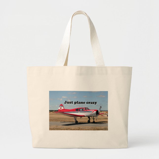 Just plane crazy: Yak aircraft Large Tote Bag (Front)