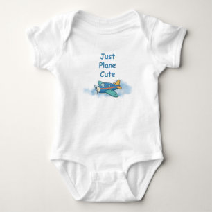 Just Plane Cute Aeroplane Baby Bodysuit