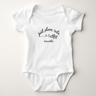 Just Plane Cute Pink Aeroplane Personalised Girl Baby Bodysuit