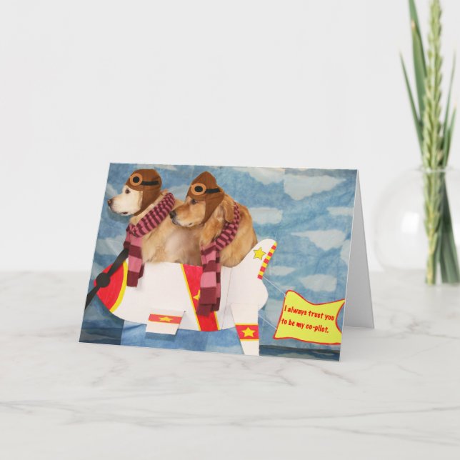 Just Plane Golden Friendship Thank You Card (Front)