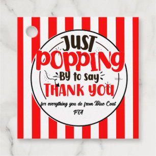 just popping by to say thanks popcorn volunteer favour tags
