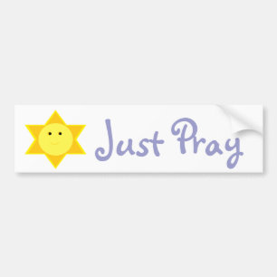 JUST PRAY BUMPER STICKER