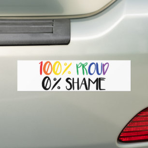 Just Pride Not Shame Rainbow Gay Pride T-Shirt Bumper Sticker