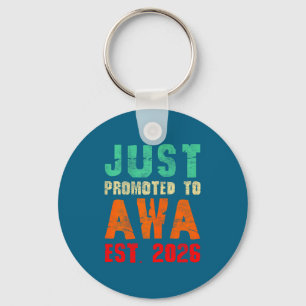 Just promoted to awa est 2026 vintage grandma 26  key ring