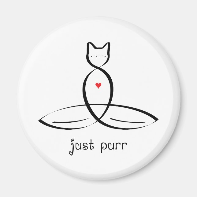 Just Purr - Fancy style text. Magnet (Front)
