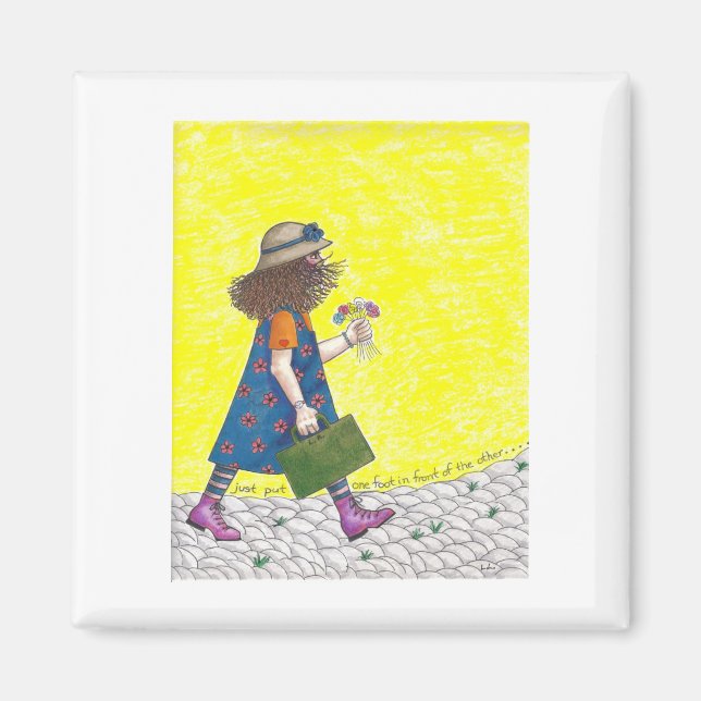 Just put one foot in front of the other magnet (Front)