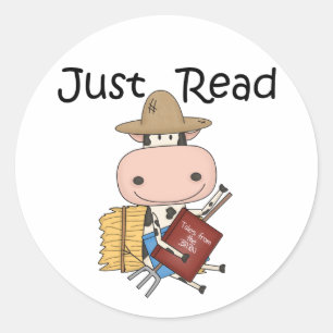 Just Read Classic Round Sticker