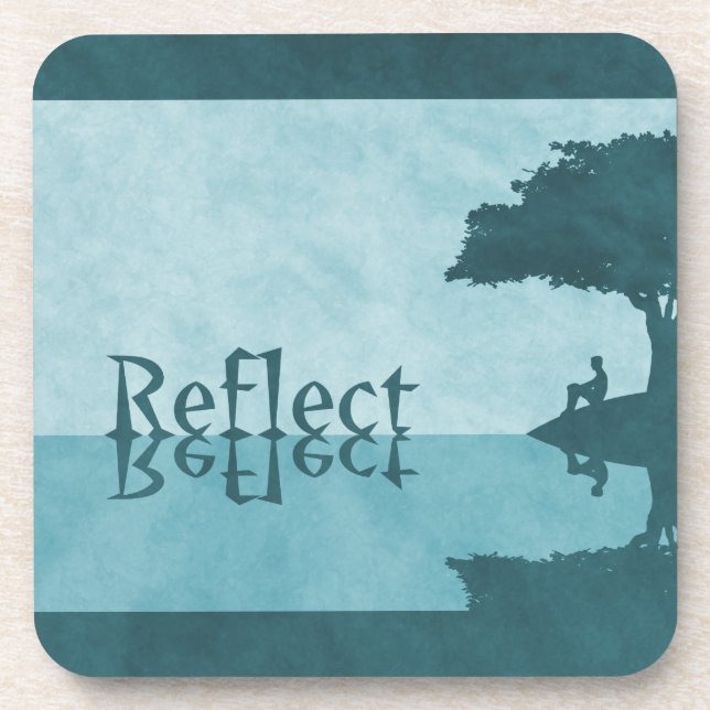Just Reflect Cork Coaster (Front)