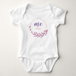 Just Relax and Have a Good Me Time Circle Quote Baby Bodysuit