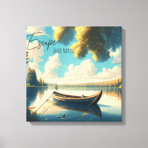 Just Relax   Camping themed    Digital Art Canvas Print