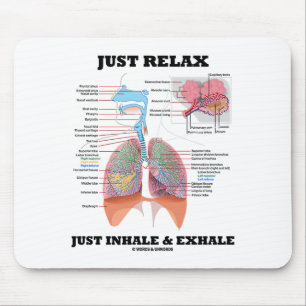 Just Relax Just Inhale and Exhale (Respiratory) Mouse Mat