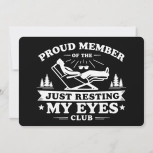 Just Resting My Eyes Funny Dad Gift Invitation