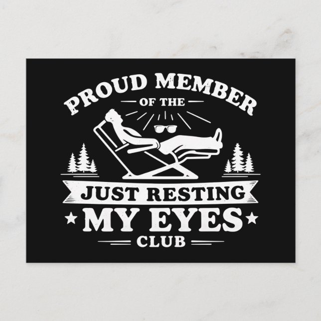 Just Resting My Eyes Funny Dad Gift Postcard (Front)