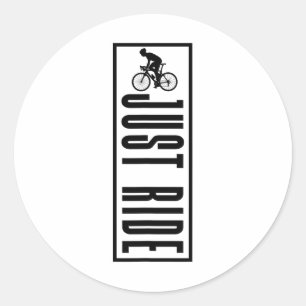 Just Ride Cycling Mountain Bike Mtb Biking Mountai Classic Round Sticker