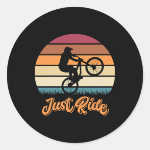 Just Ride Mtb Mountain Bike Gifts For Mountain Bik Classic Round Sticker