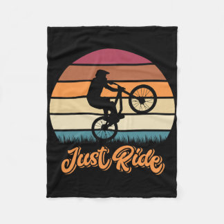 Just Ride Mtb Mountain Bike Gifts For Mountain Bik Fleece Blanket