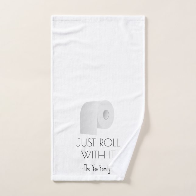 Just Roll With It Personalised Hand Towel (Hand Towel)