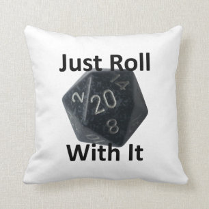Just Roll With It throw pillow