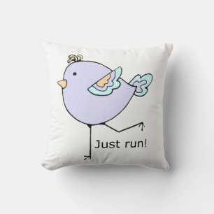 Just Run Cute Cartoon Running Chick Cushion