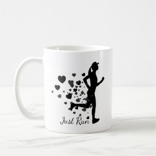 Just Run Fun Love Running Heart Coffee Mug