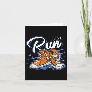 Just Run Runner Biathlon Jogging Triathlon Running Card