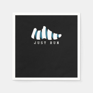 Just Run Running Shoes Cross Country Marathon Napkin