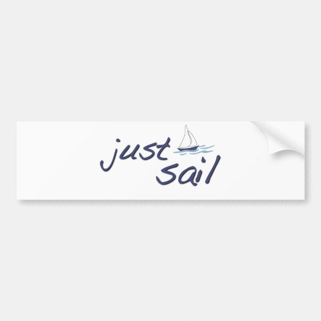 Just Sail Bumper Sticker (Front)