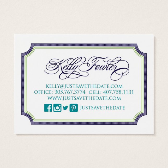 Just Save the Date business card (Back)