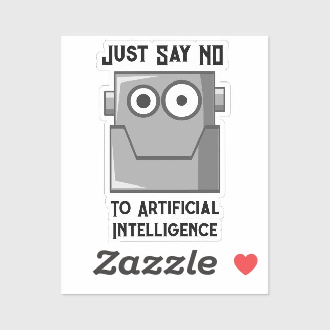 Just Say No to Artificial Intelligence Postcard (Sheet)
