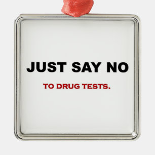 just-say-no-to-drug tests metal tree decoration