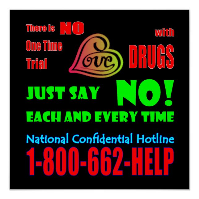 Just Say NO to Drugs - Glassy Poster (Front)