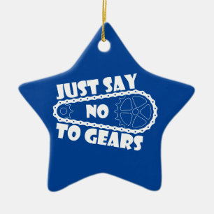 Just Say No To Gears Ceramic Tree Decoration