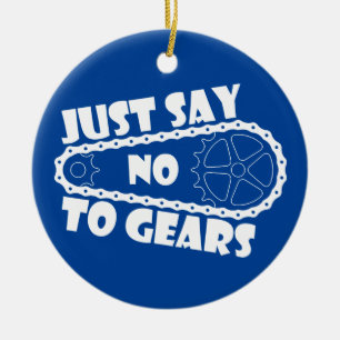 Just Say No To Gears Ceramic Tree Decoration